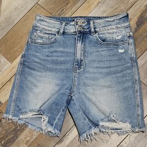 Flying Monkey Ultra High-Rise Stretch Denim Shorts Sz 28